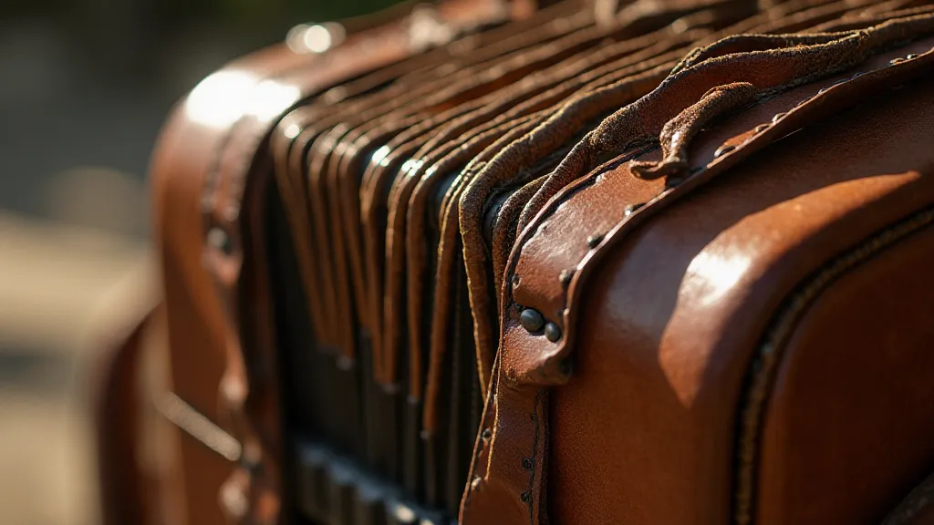 Detail of accordion bellows, showing craftsmanship