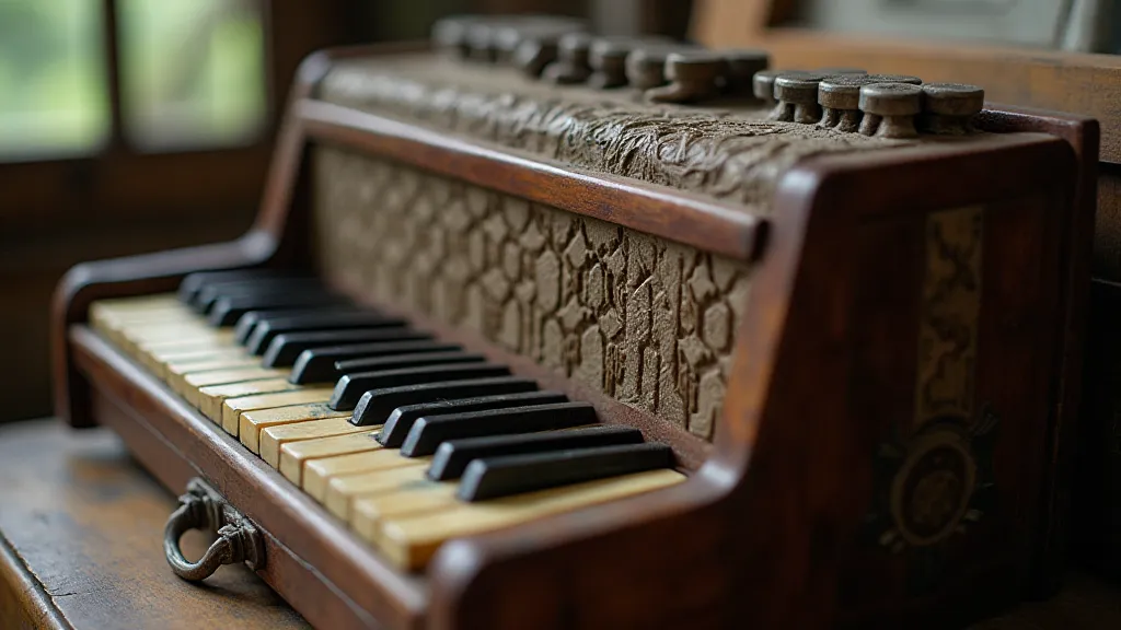 Antique accordion detail