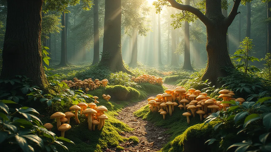 Fairy ring in a forest