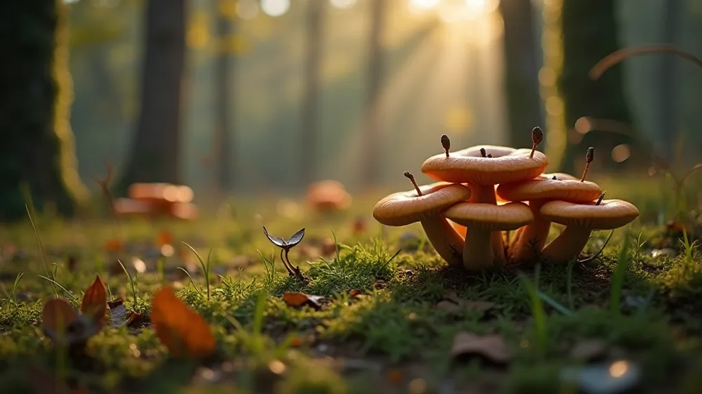 Fairy ring in a forest