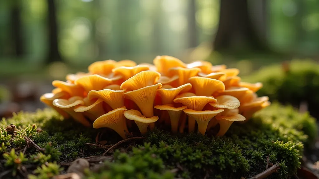 Honey mushrooms forming a fairy ring