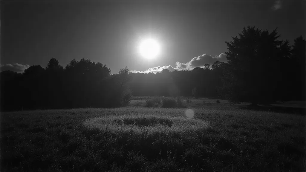Fairy ring illuminated by moonlight